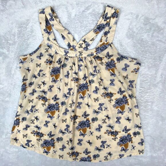 Pinky Top Large Butterfly Boho Cottage Festival Semi Sheer (BUNDLE PRICE $5) - Picture 1 of 5
